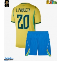 Brasil Lucas Paqueta #20 Hjemmedraktsett Barn VM 2026 Kortermet (+ Korte bukser)